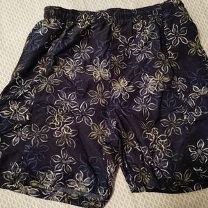 Cherokee Navy Floral Swim Trunks